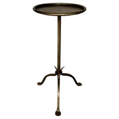 Spanish Gilt Iron Drinks Table with Gold Patina