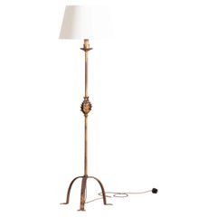 Spanish Gilt Iron Floor Lamp c. 1960s