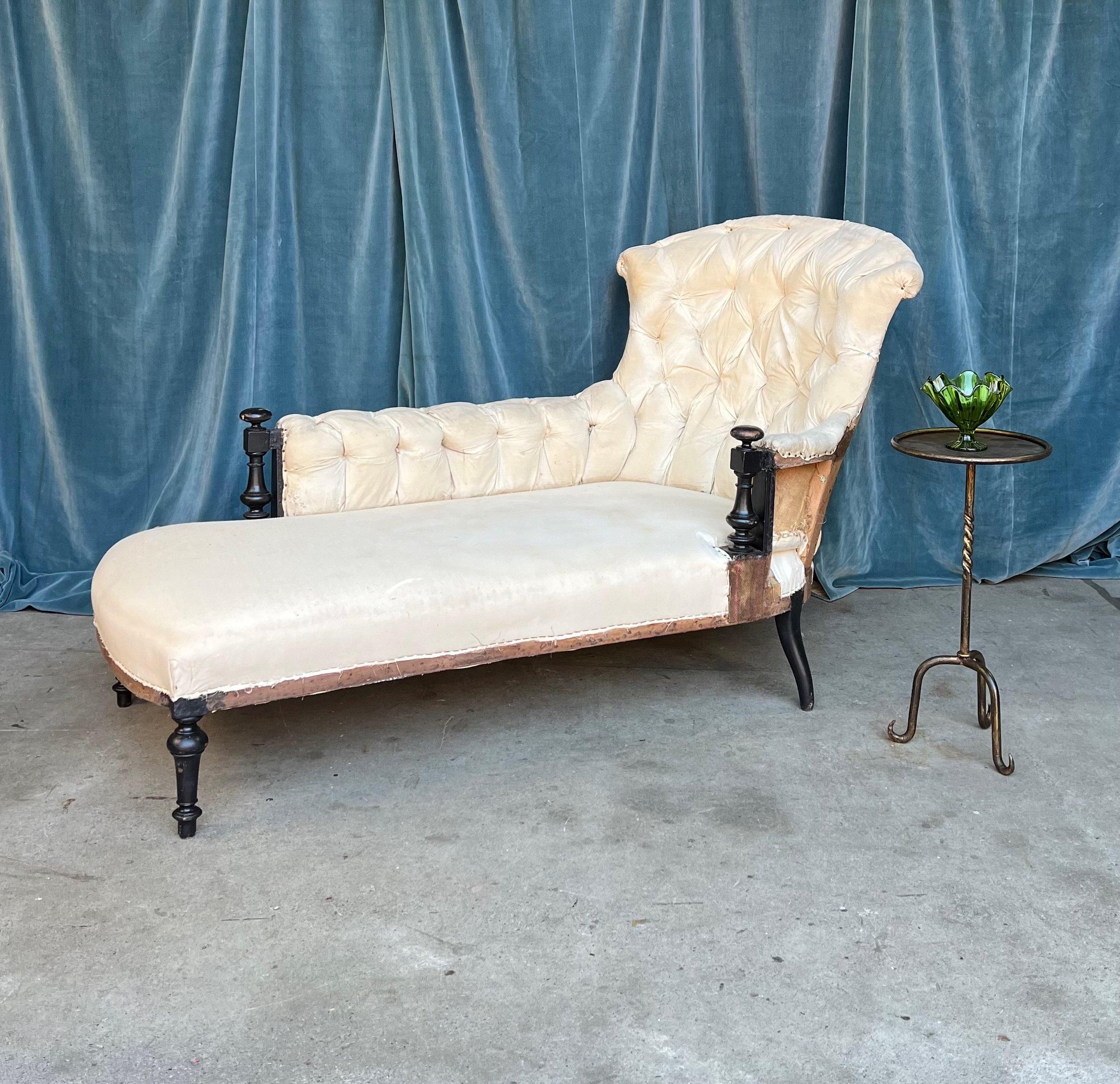 Mid-Century Modern Spanish Gilt Iron Martini Table with Scrolled Tripod Base
