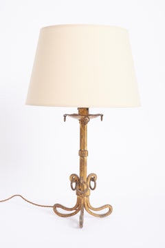 Spanish Gilt Iron Table Lamp