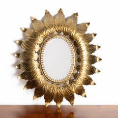 Spanish Gilt Metal Sun Mirror