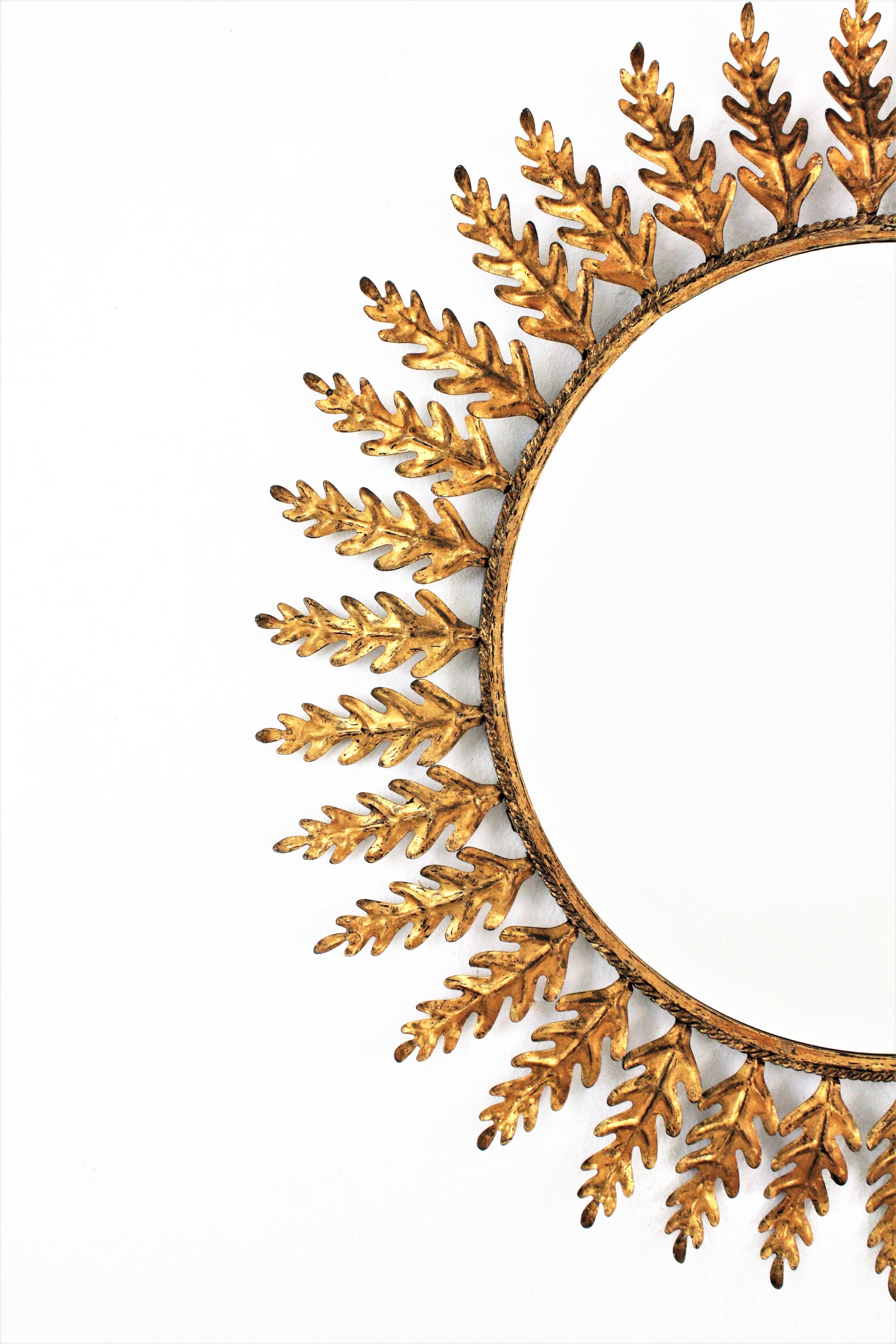 mirror with leaves