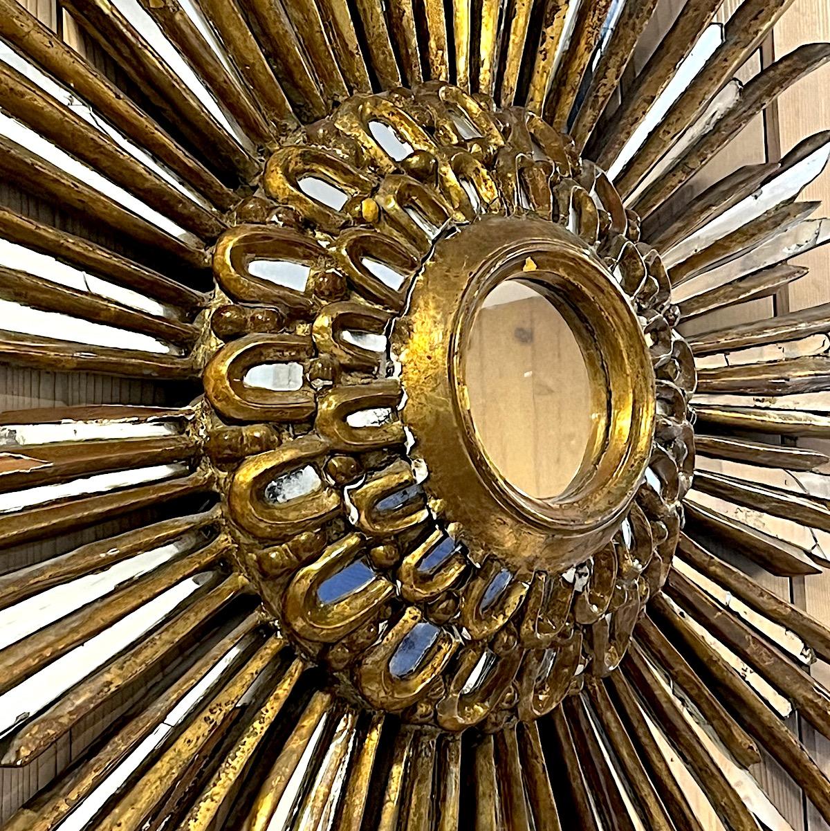 Spanish Gilt Sunburst Mirror 2