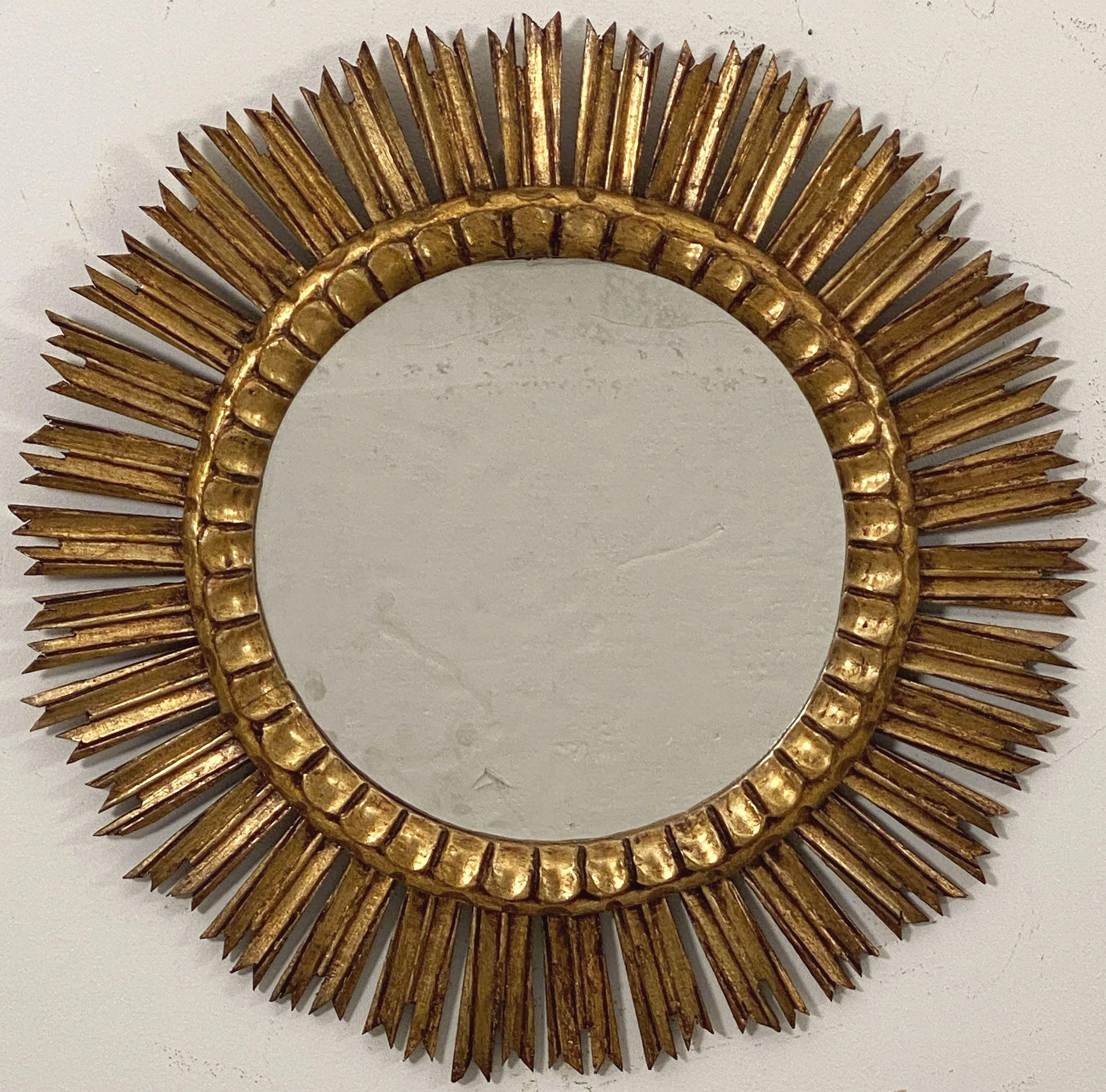 Espejo Español Dorado Rayo de Sol o Rayo de Estrella (Diámetro 25) en venta 4