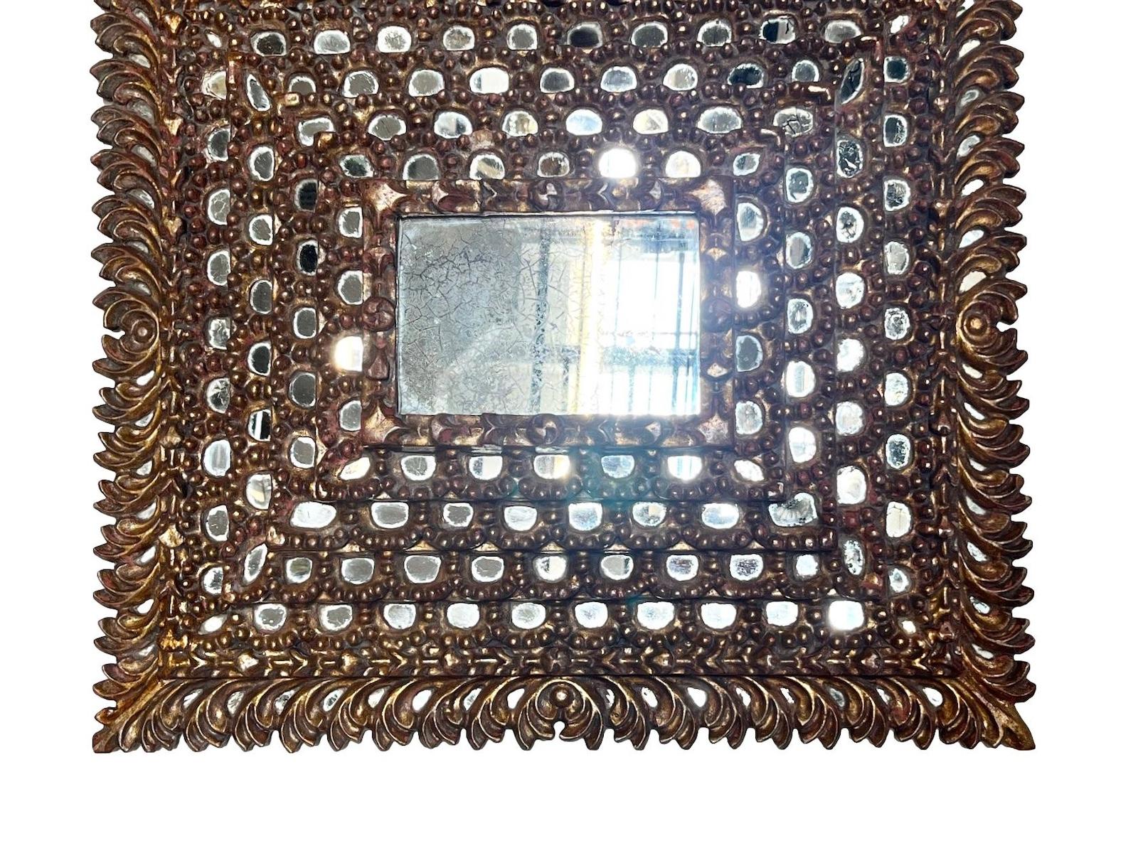 Spanish Gilt Wood Mirror In Good Condition In New York, NY