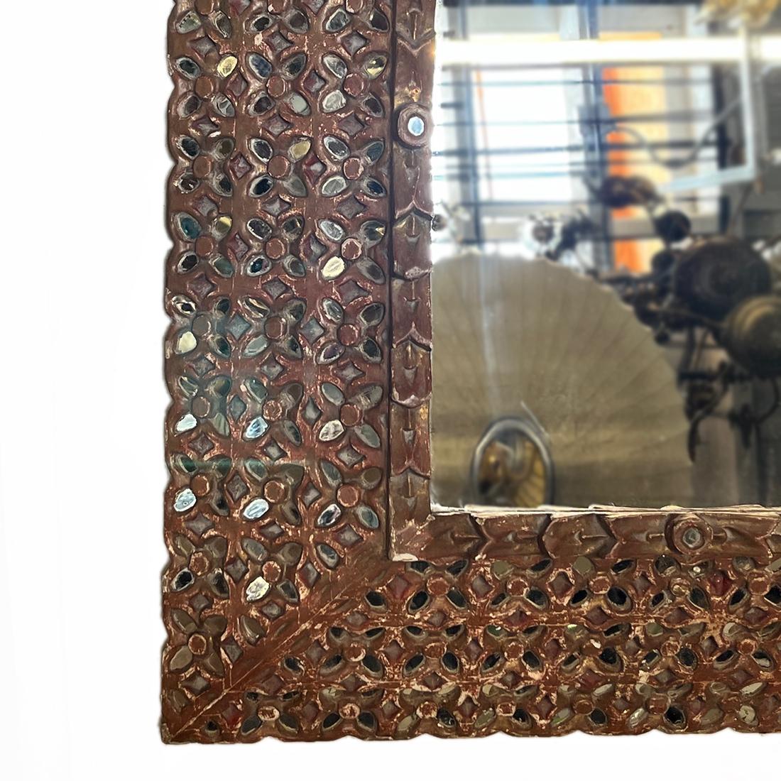 Carved Spanish Gilt Wood Mirror For Sale