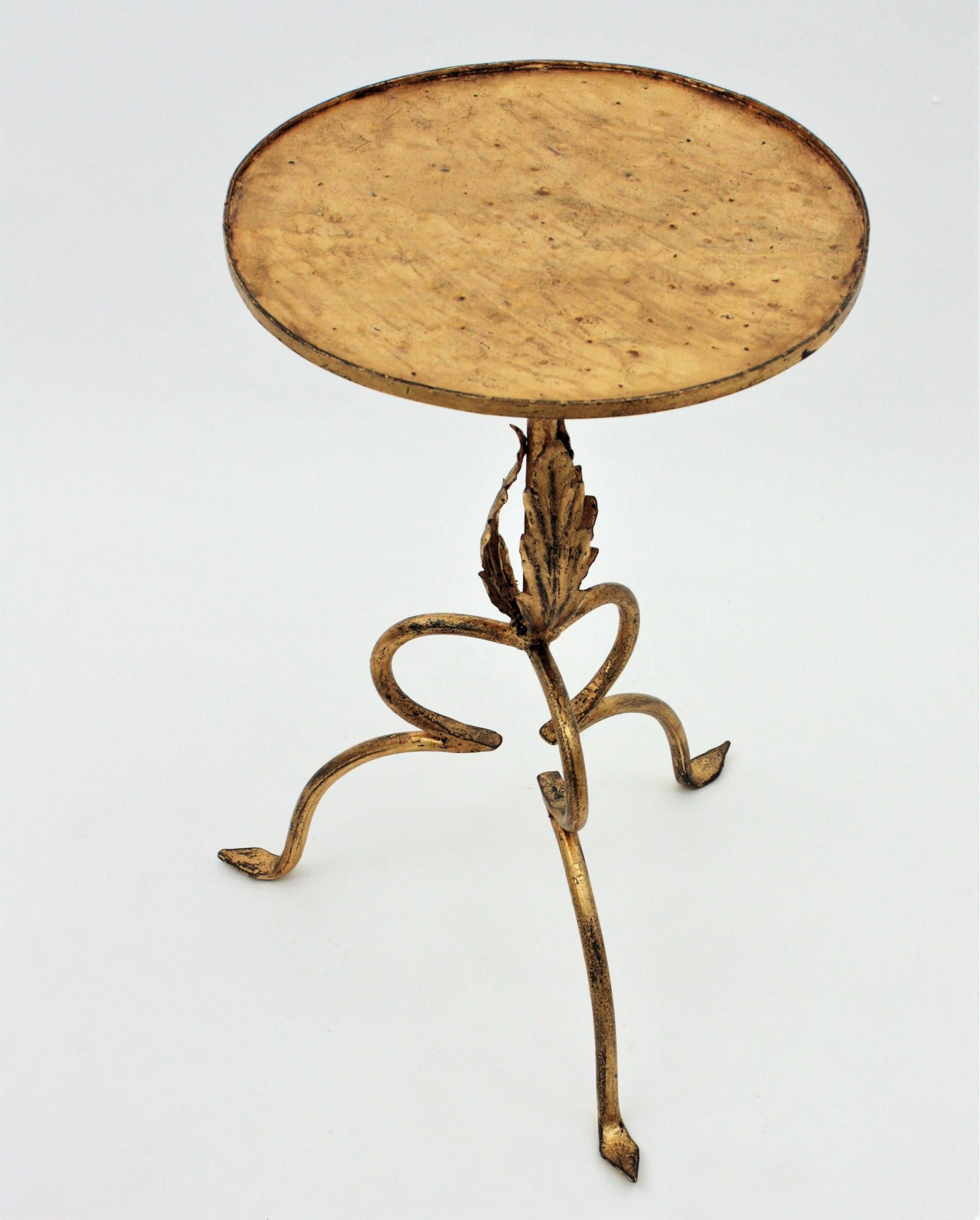 gold end table