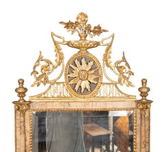Spanish Giltwood And Marble Bilboa Mirror