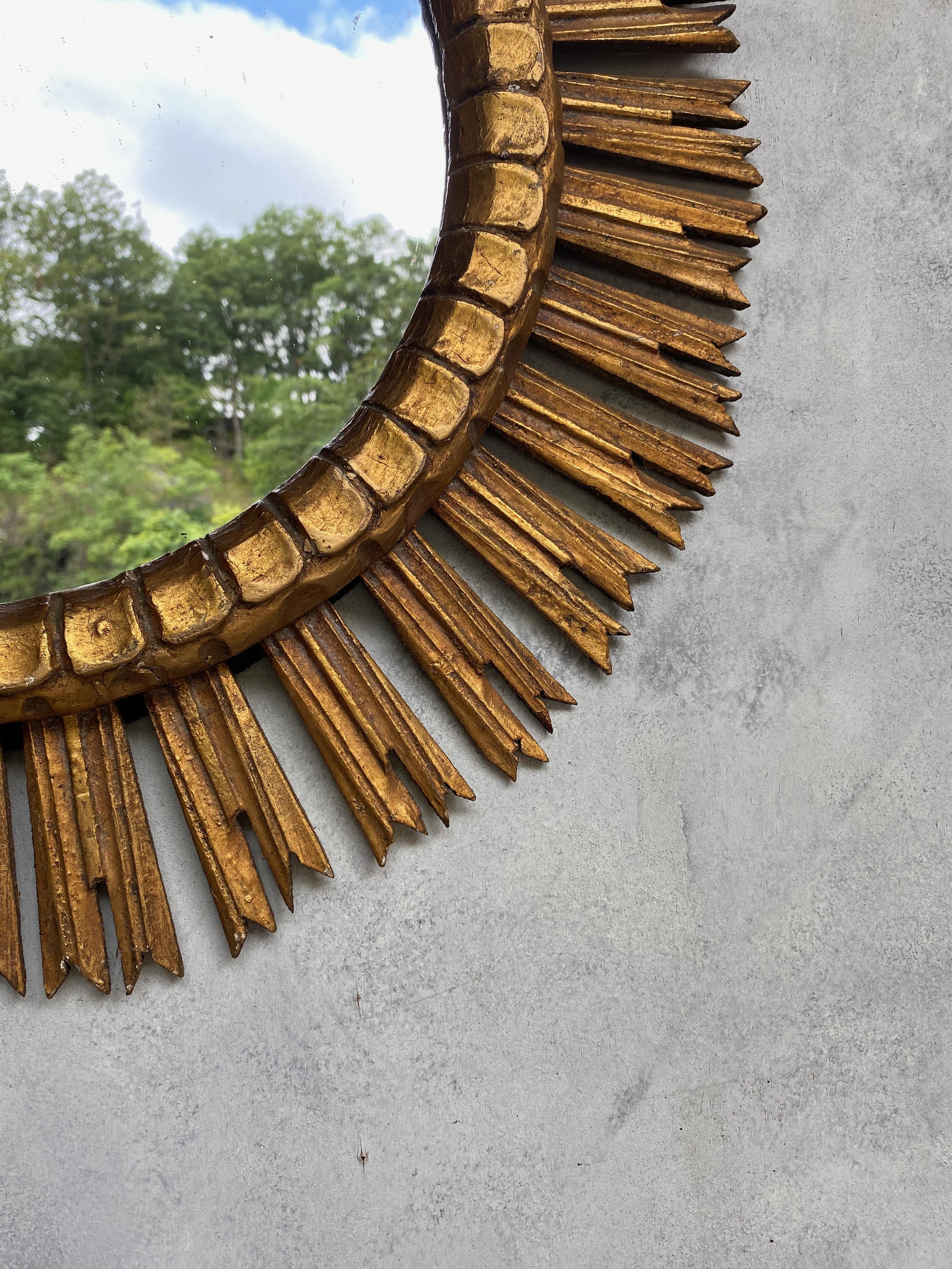 Spanish Giltwood Sunburst Mirror 7