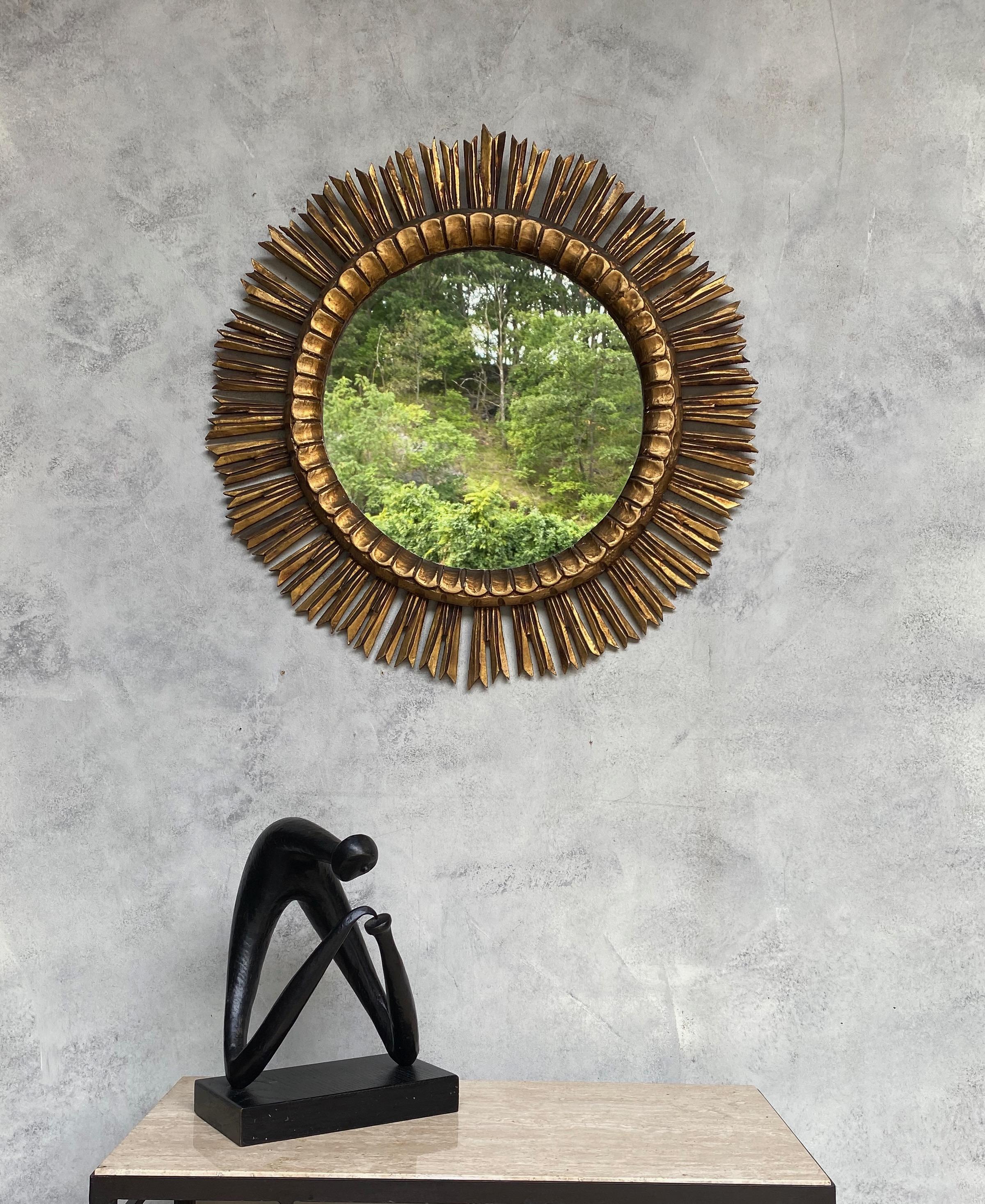 Spanish Giltwood Sunburst Mirror 5