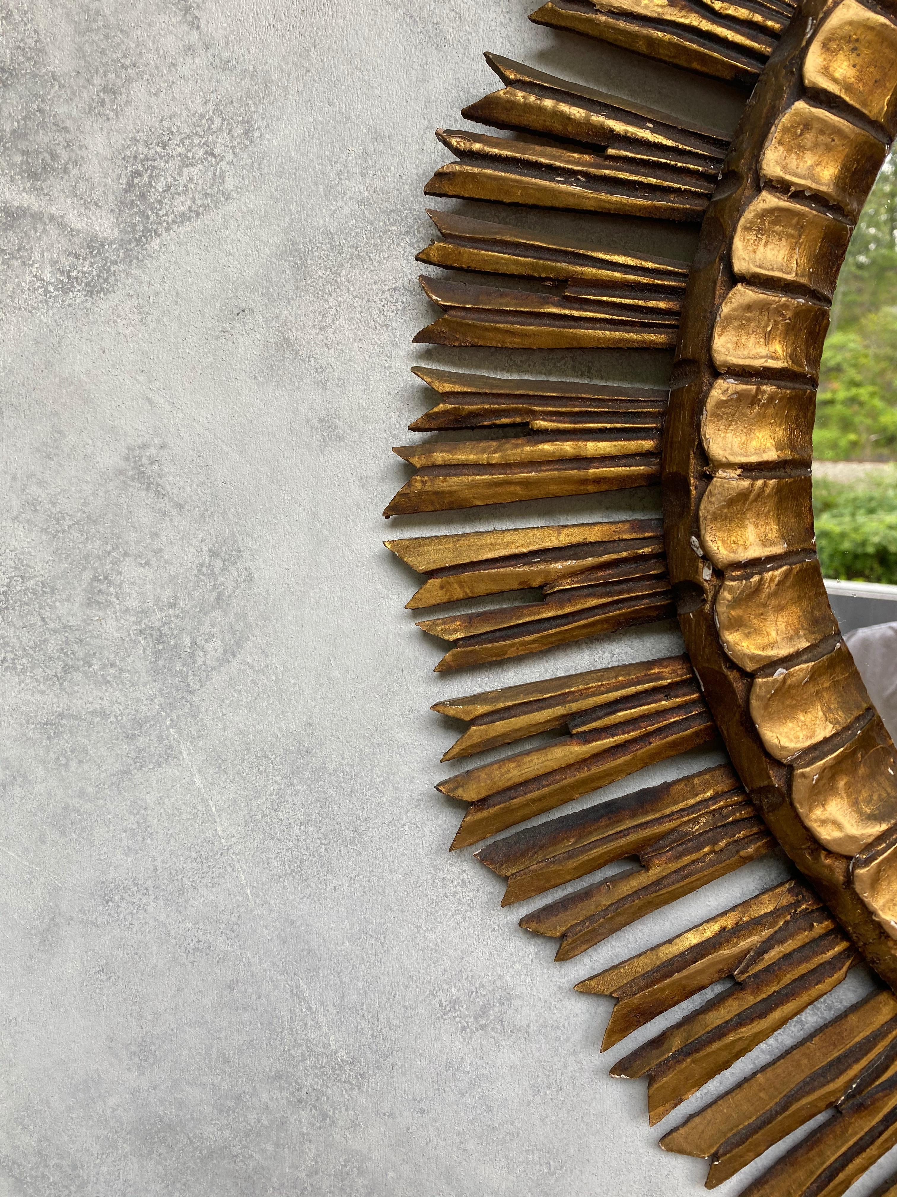 Spanish Giltwood Sunburst Mirror 2