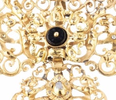 Spanish Gold and Diamonds Lace Pendant from the 18th Century