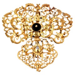 Spanish Gold and Diamonds Lace Pendant from the 18th Century