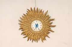 Spanish Gold Sunburst Wall Clock, 3 Ft. Diameter