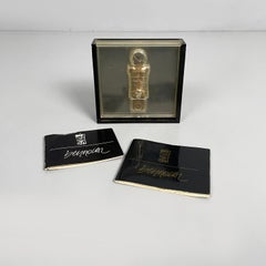 Spanish golden metal sculpture Micro David Off by Miguel Berrocal, 1969-71