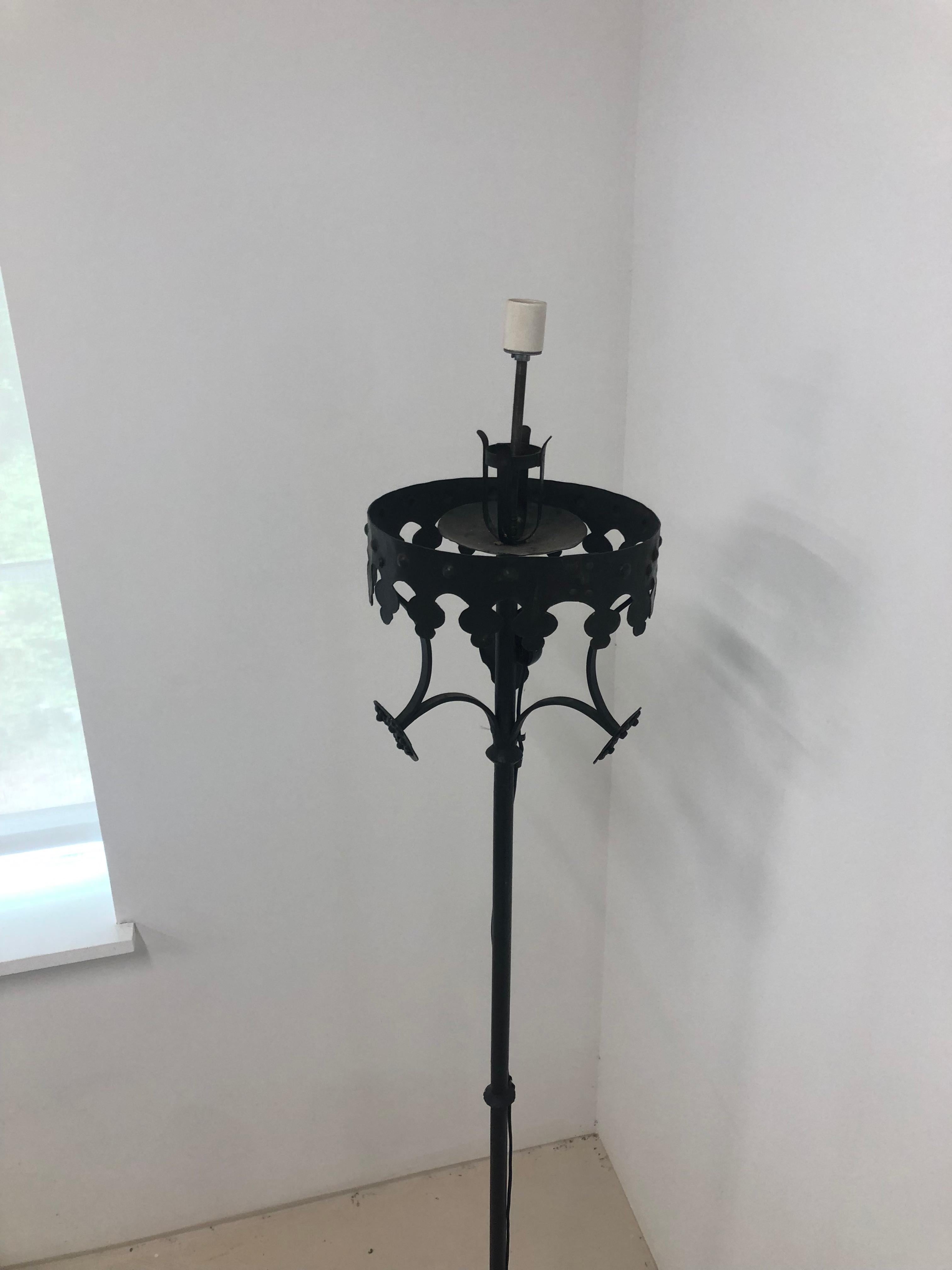 Spanish Gothic Floor Lamp/Candlestand 1