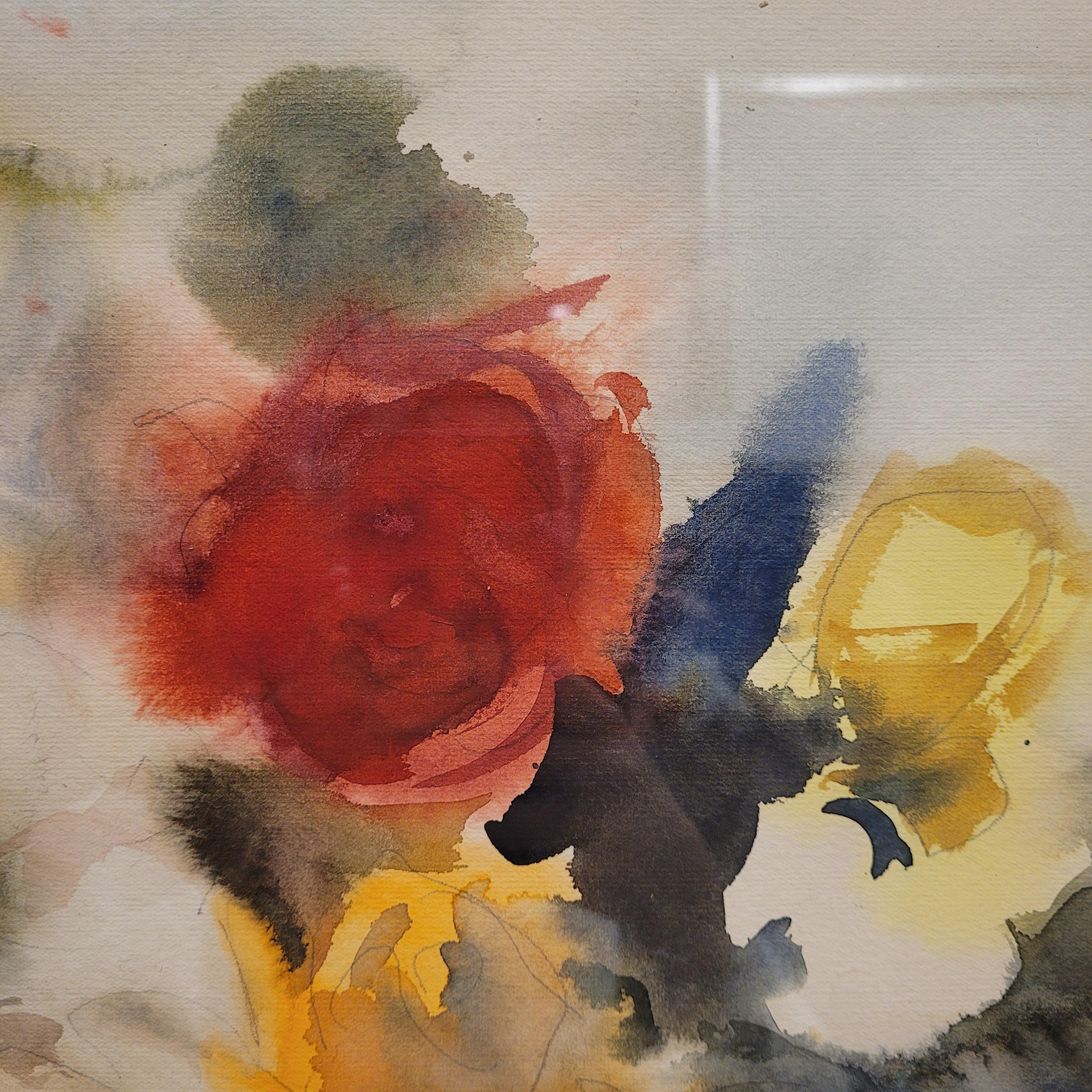 Spanische Gouache auf Papier 