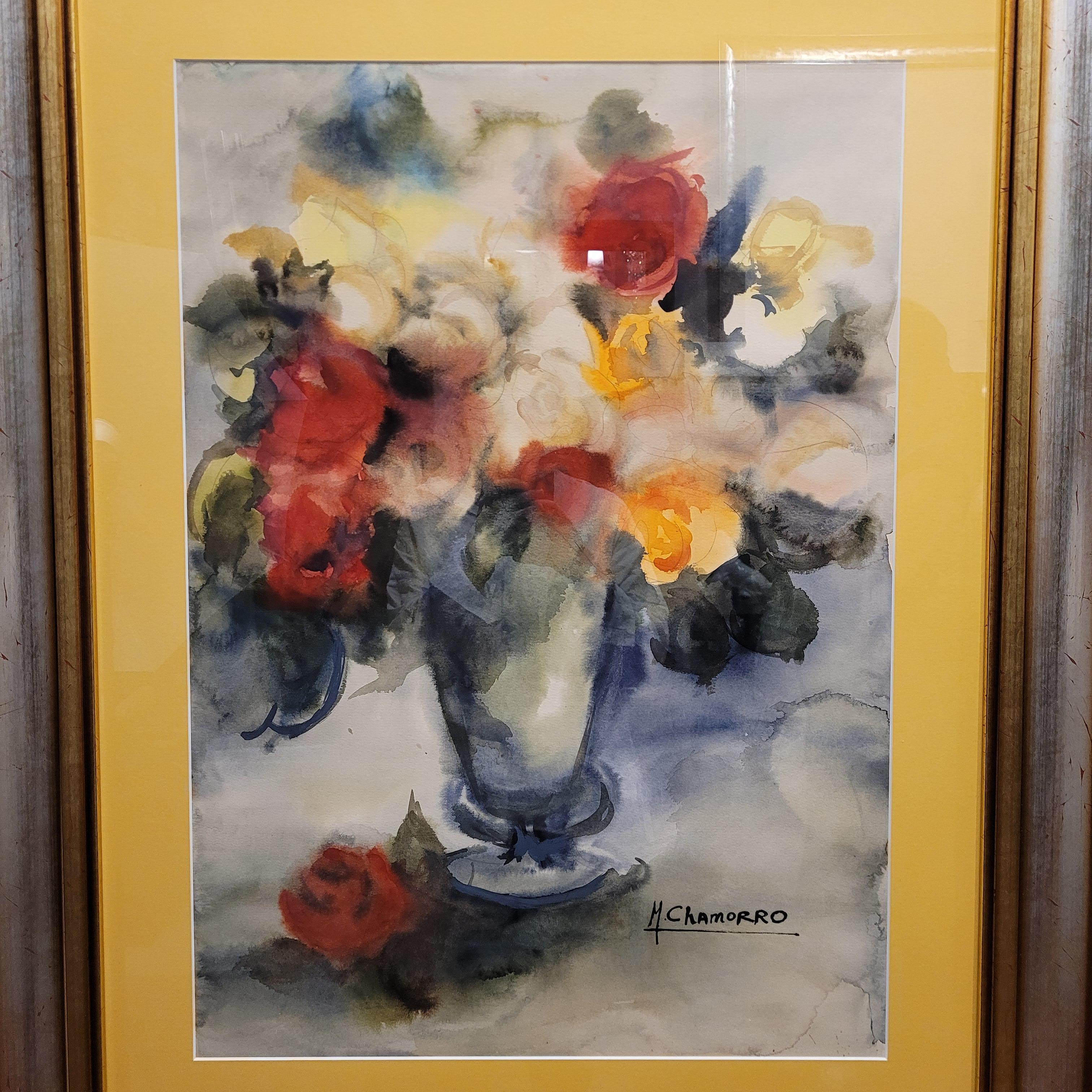Spanische Gouache auf Papier 