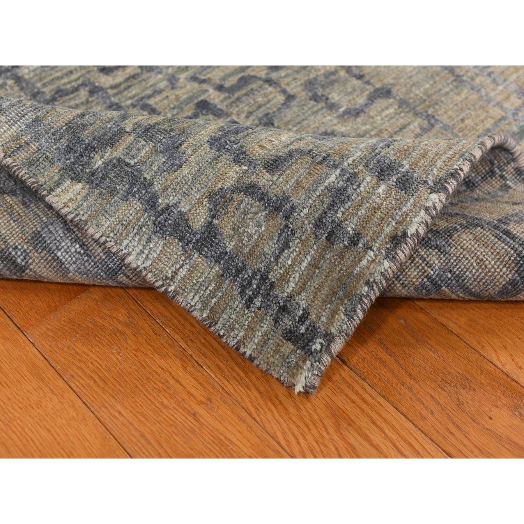Alfombra Oriental Anudada a Mano 100% Seda con Influencia Bereber Gris Española Tono sobre Tono Indio en venta