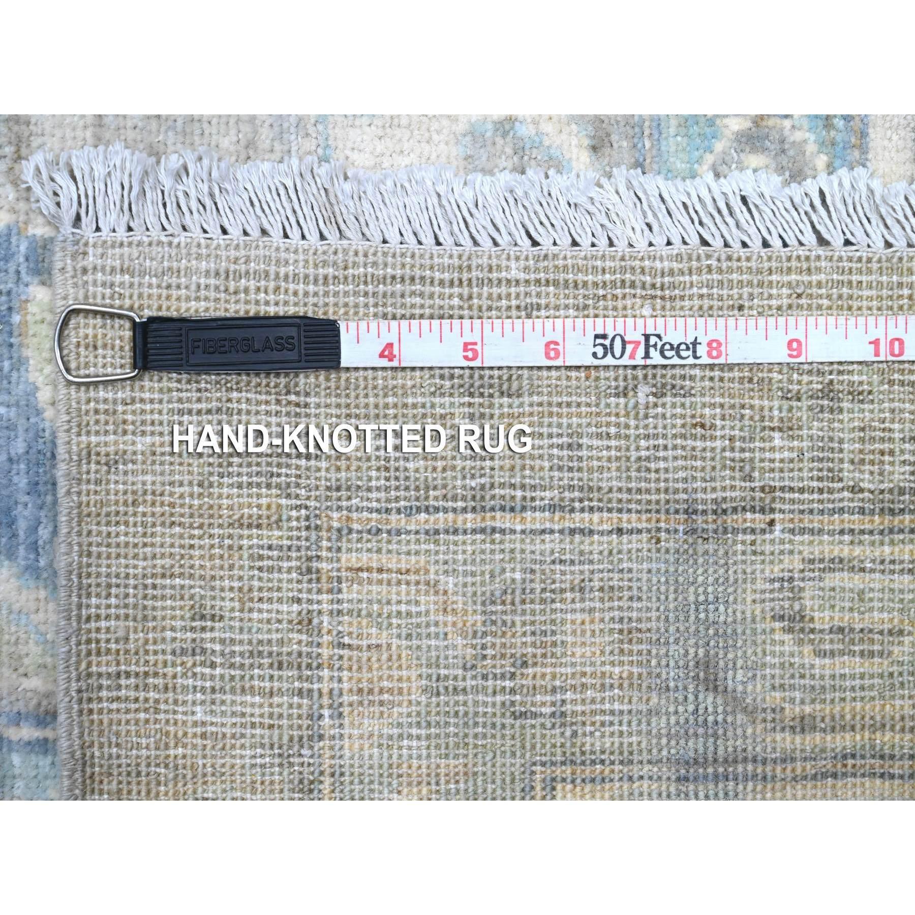 Spanish Gray Organic Wool Mahal Design Hand Knotted Oriental Rug 9'1