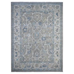 Spanisch grau organische Wolle Mahal Design handgeknüpft orientalischen Teppich 9'1" x 11'10"