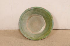 Spanish Green Terracotta Bowl, Early 20th Century