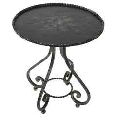 Spanish Gueridon Drinks Occasional Low Side Table in Wrought Iron