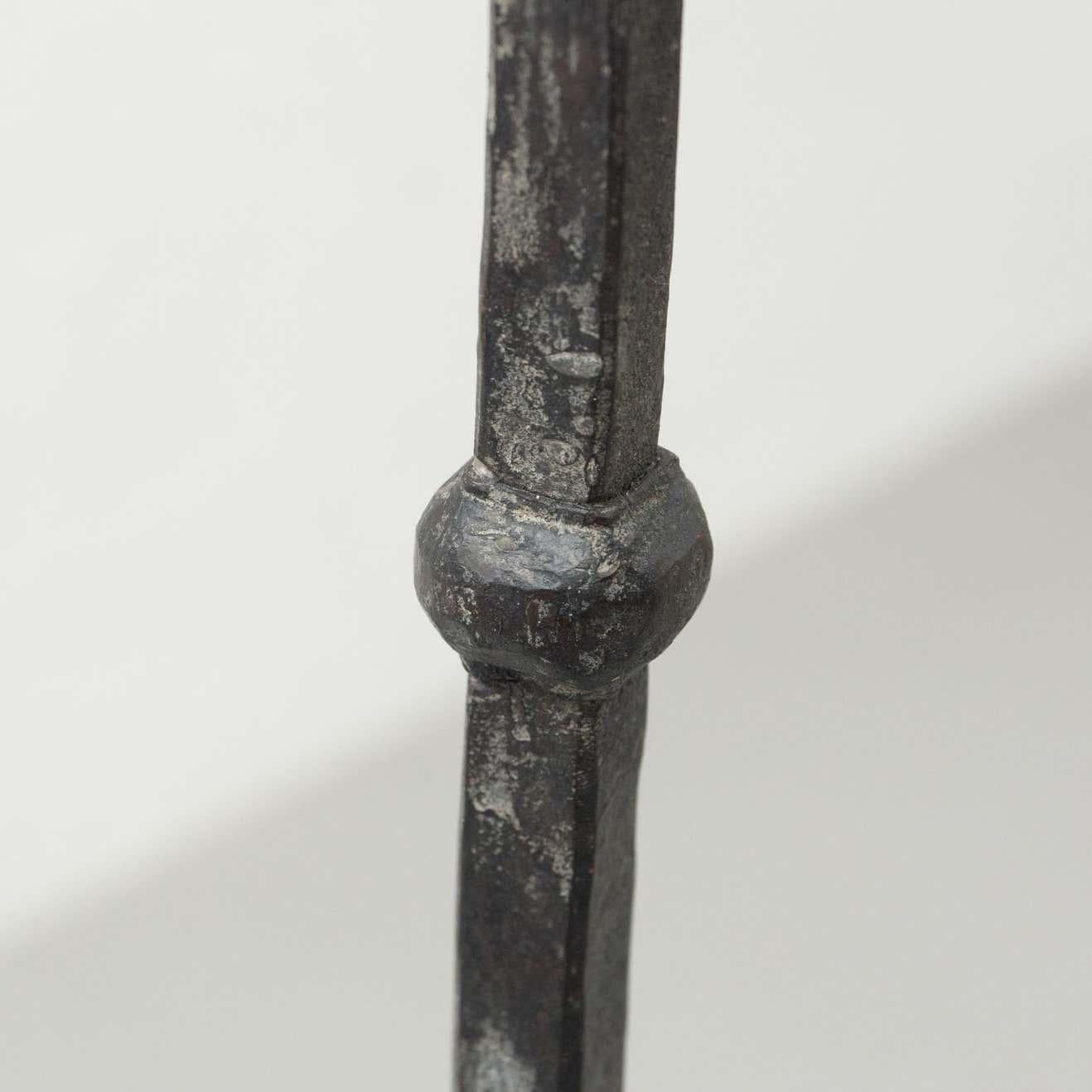Spanish 'Hachero' Traditional Ancient Wrought Iron Candleholder, circa 1930 For Sale 7