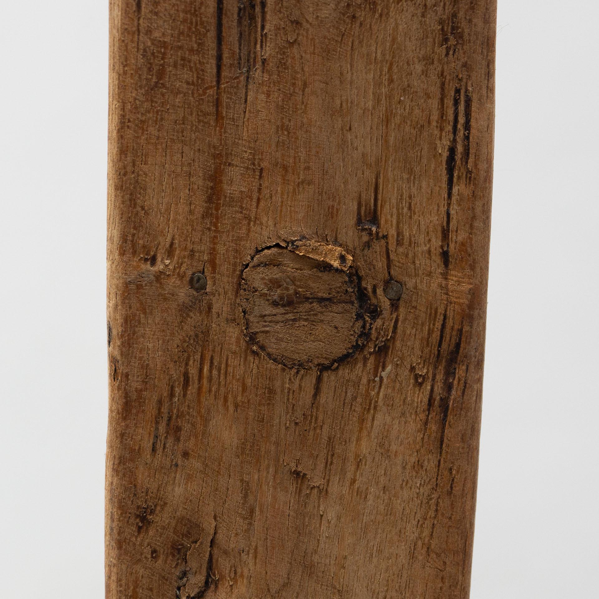 Spanish 'Hachero' Traditional Natural Oak Wood Candleholder, circa 1890 13