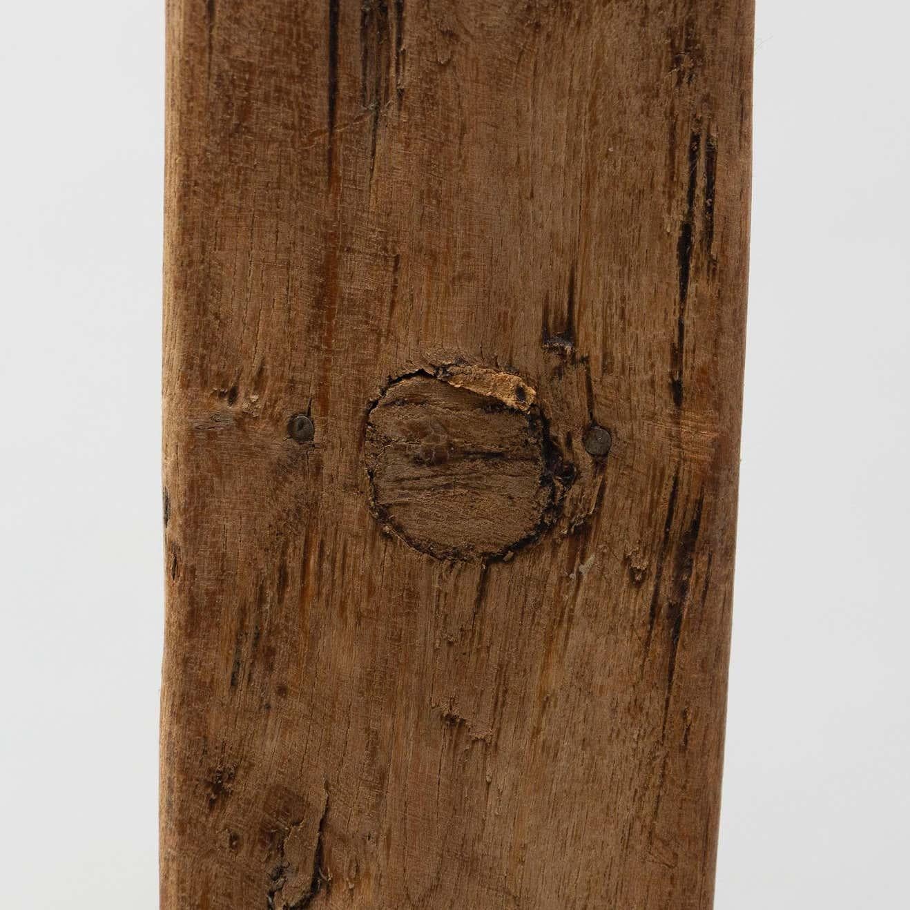 Bougeoir espagnol traditionnelHachero en bois de chêne naturel, vers 1890 en vente 11