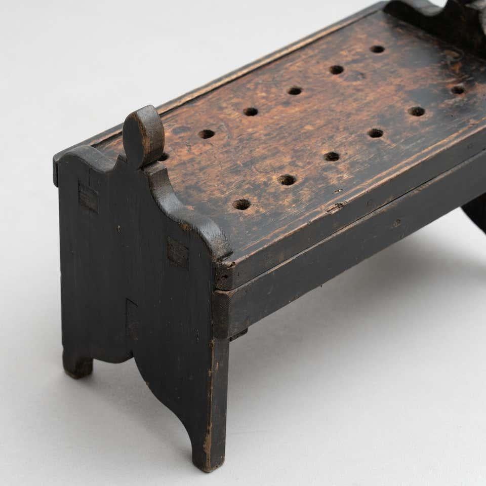 Legno Portacandele tradizionale spagnolo in legno colorato 