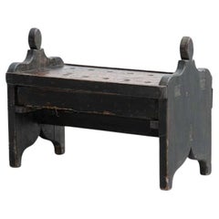 Portavelas tradicional español "Hachero" de madera teñida - Circa 1930.