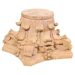 The Pedestal Base en grès espagnol sculpté à la main