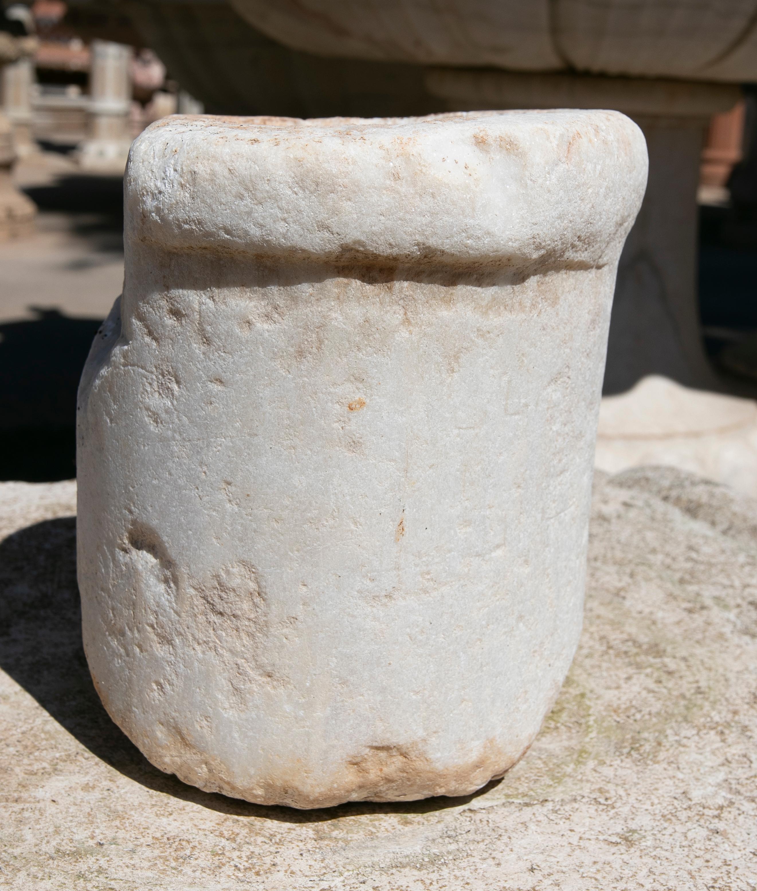 Spanish Hand Carved Stone Pile For Sale 9