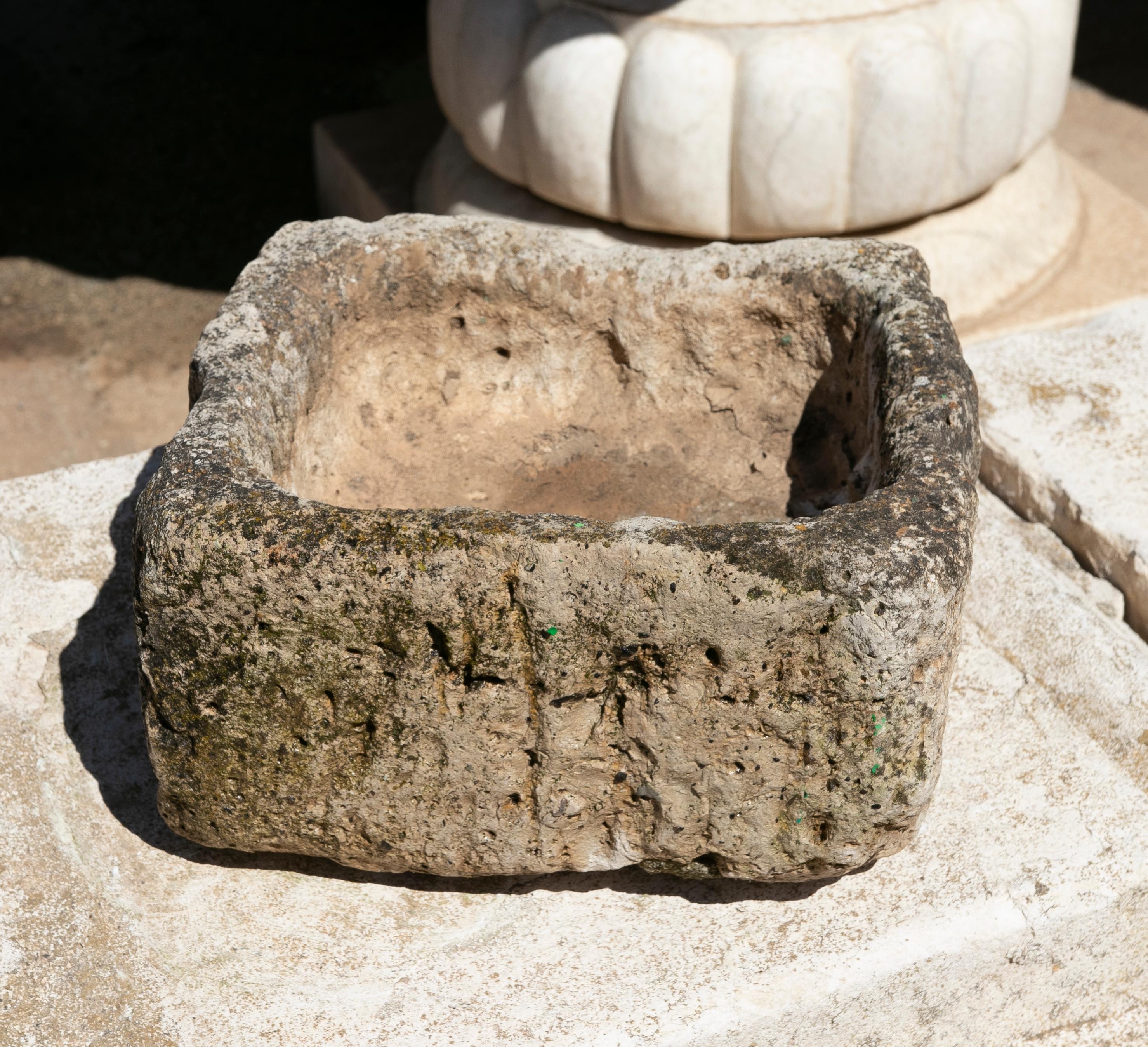 Spanish Hand Carved Stone Pile For Sale 11