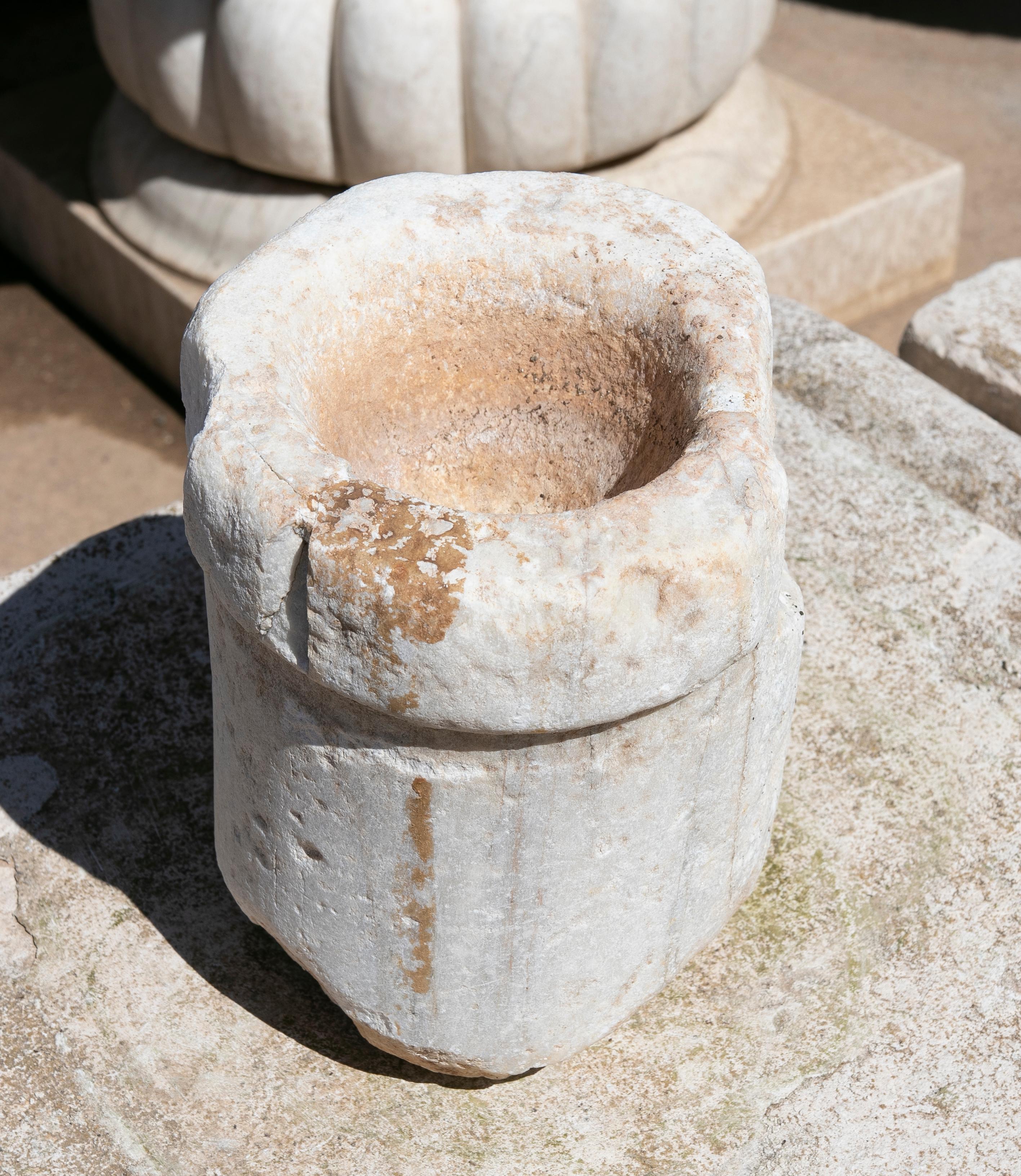 Hand-Carved Spanish Hand Carved Stone Pile For Sale