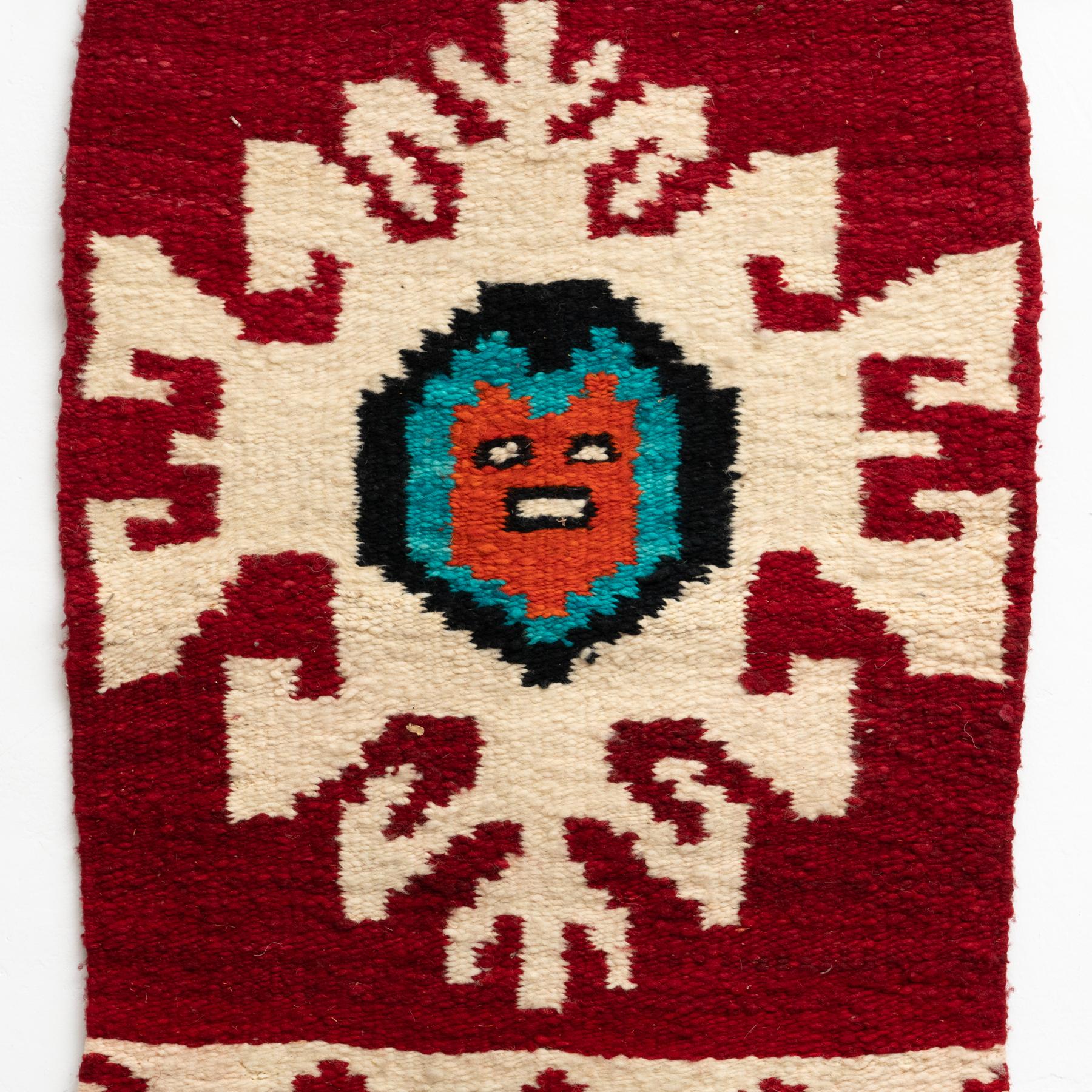 Spanischer handgeknüpfter Wandteppich aus Wolle, um 1960 im Angebot 9