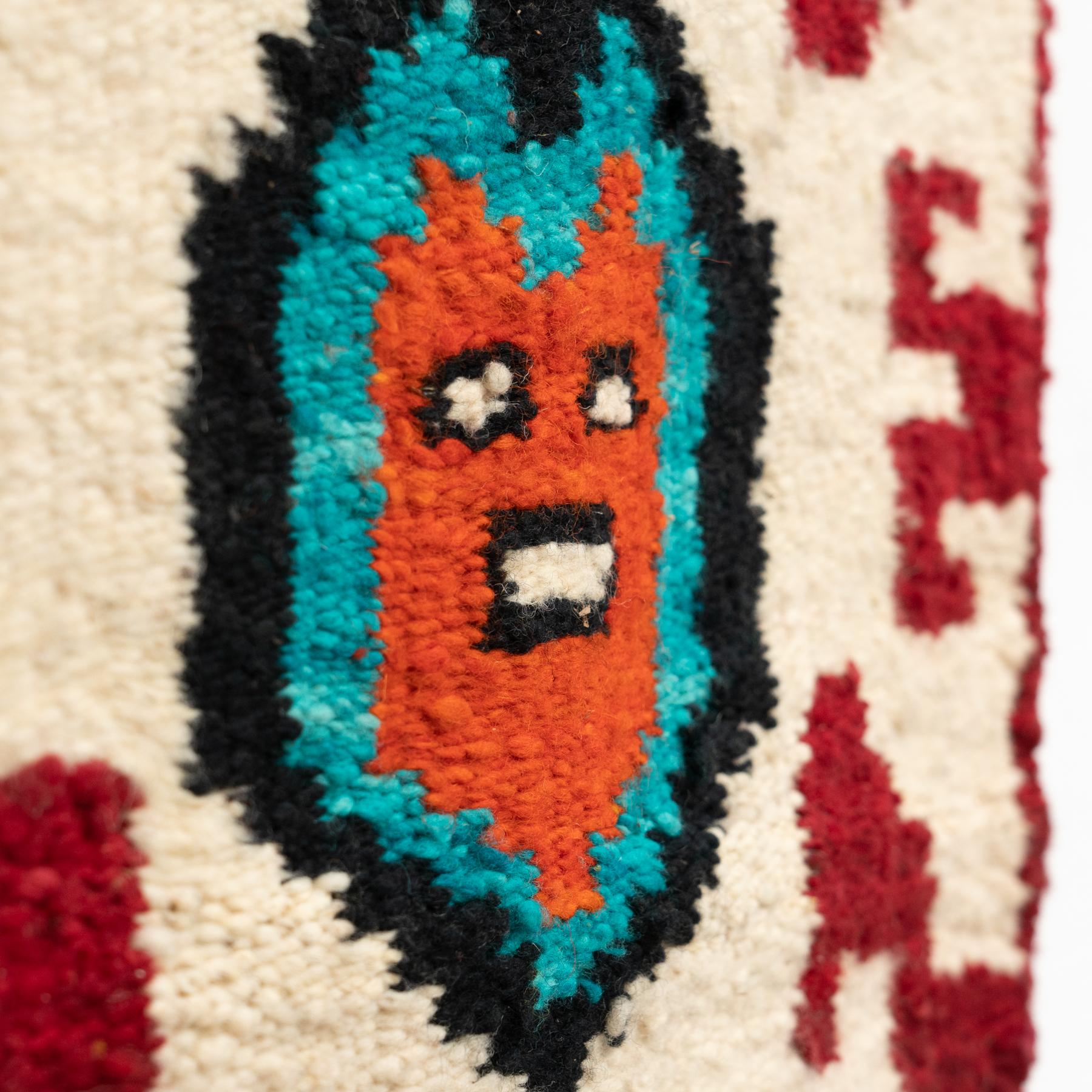 Spanischer handgeknüpfter Wandteppich aus Wolle, um 1960 im Angebot 3