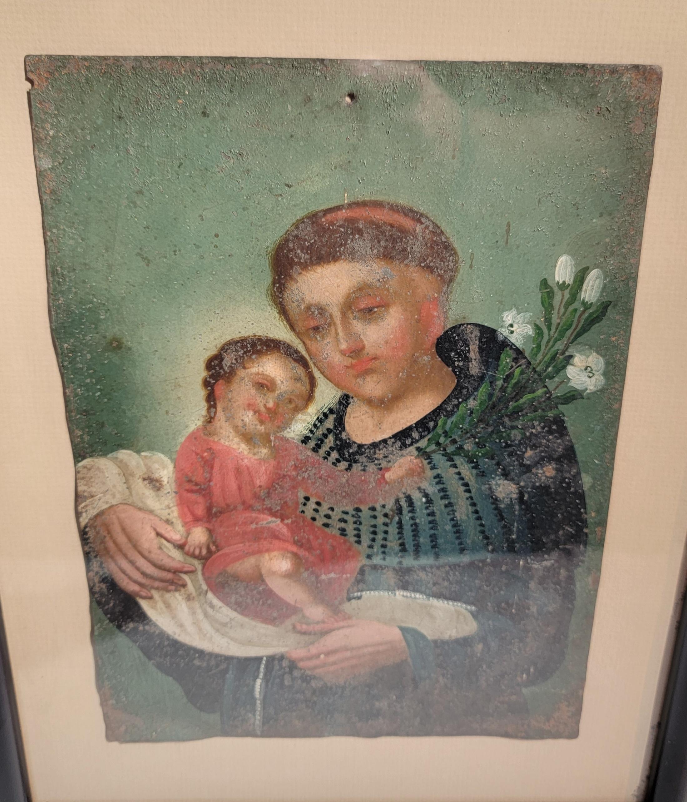 Adirondack Spanish hand painted Retablo Art For Sale
