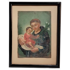 Art espagnol peint à la main Retablo