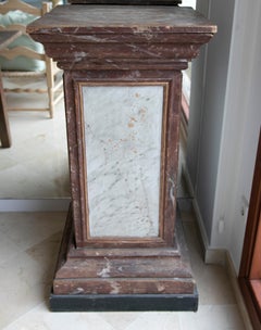 Spanish Hand Painted Wooden Stand with Marbled Effect