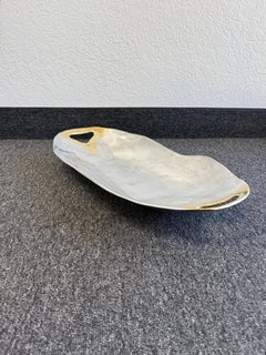 Spanish Hand Pounded Aluminum and Brass Decorative Bowl by David Marshall