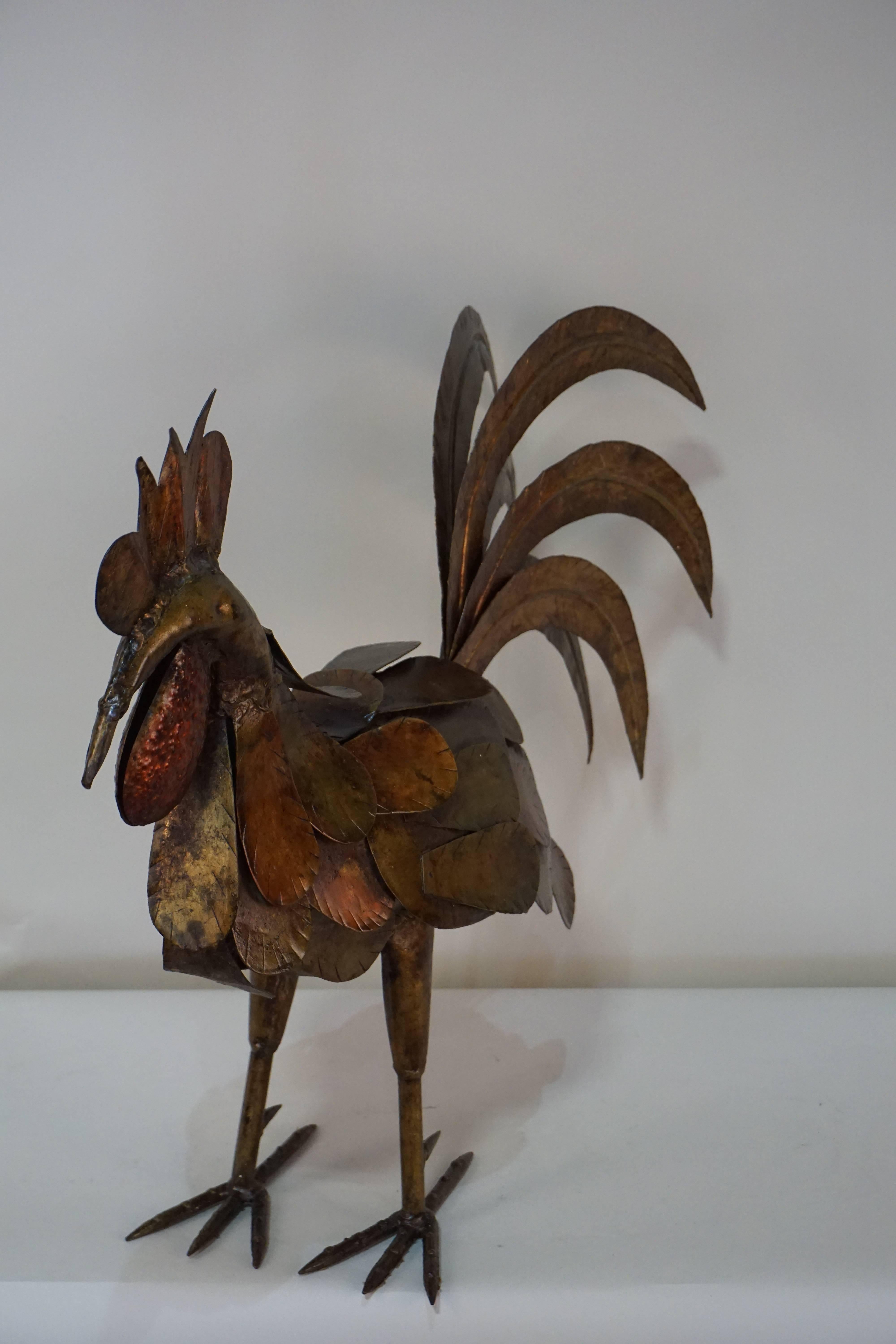 Spanish Handmade Iron Rooster Sculpture 1