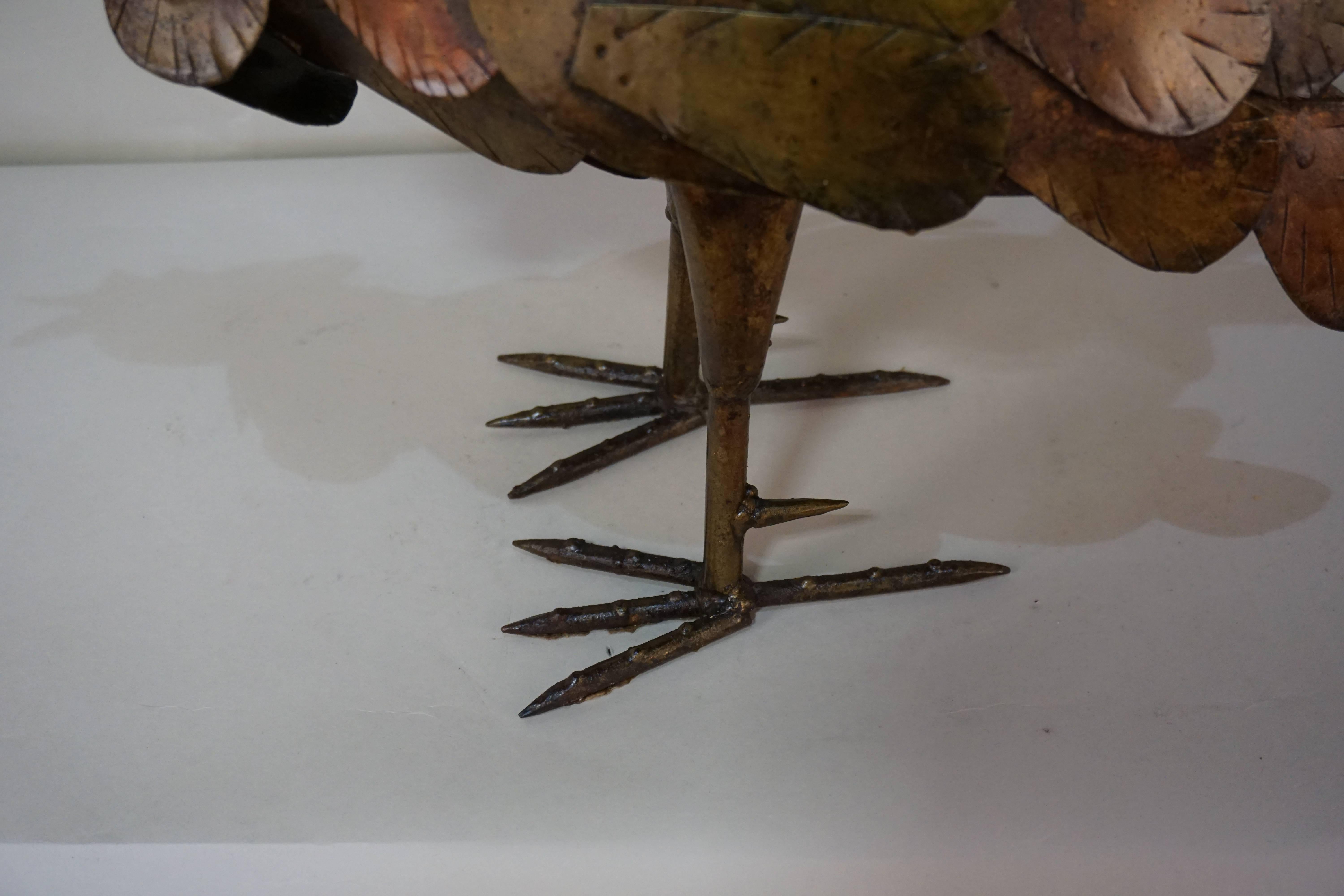 Spanish Handmade Iron Rooster Sculpture 2