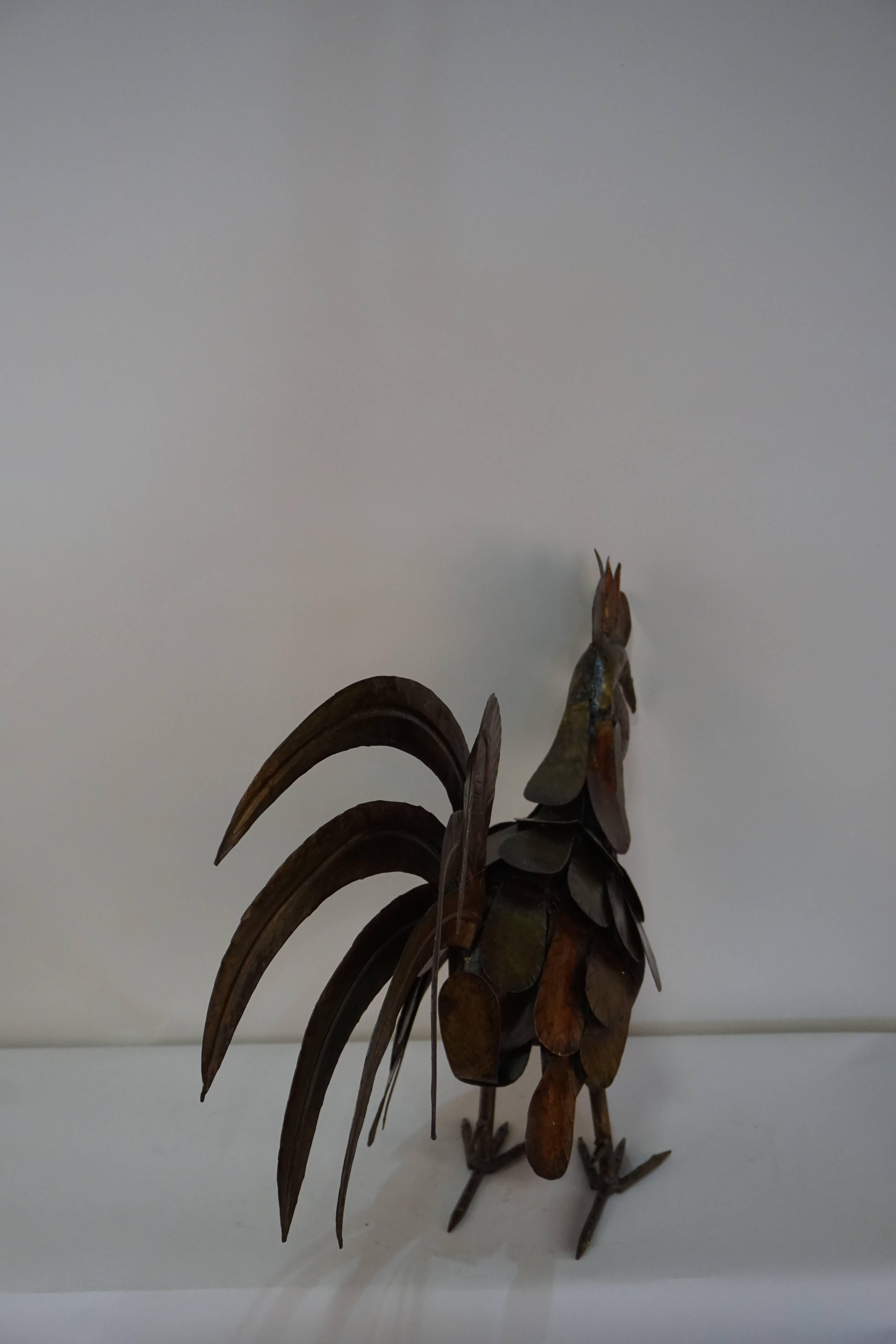 Spanish Handmade Iron Rooster Sculpture 4