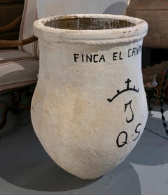 Gran Jarrón de Terracota "Tinaja" con Inscripción, Hecho a Mano en España