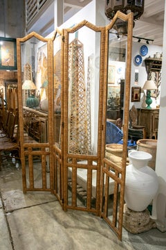 Spanish Handmade Wicker Screen with Crystals