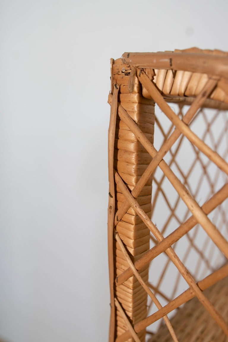 Spanish Handmade Wicker Shelf with Shelves For Sale at 1stDibs