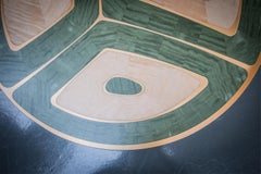 "Spanish Harlem" Big Gold and Green Coffee Table by Ivan Paradisi, Italy