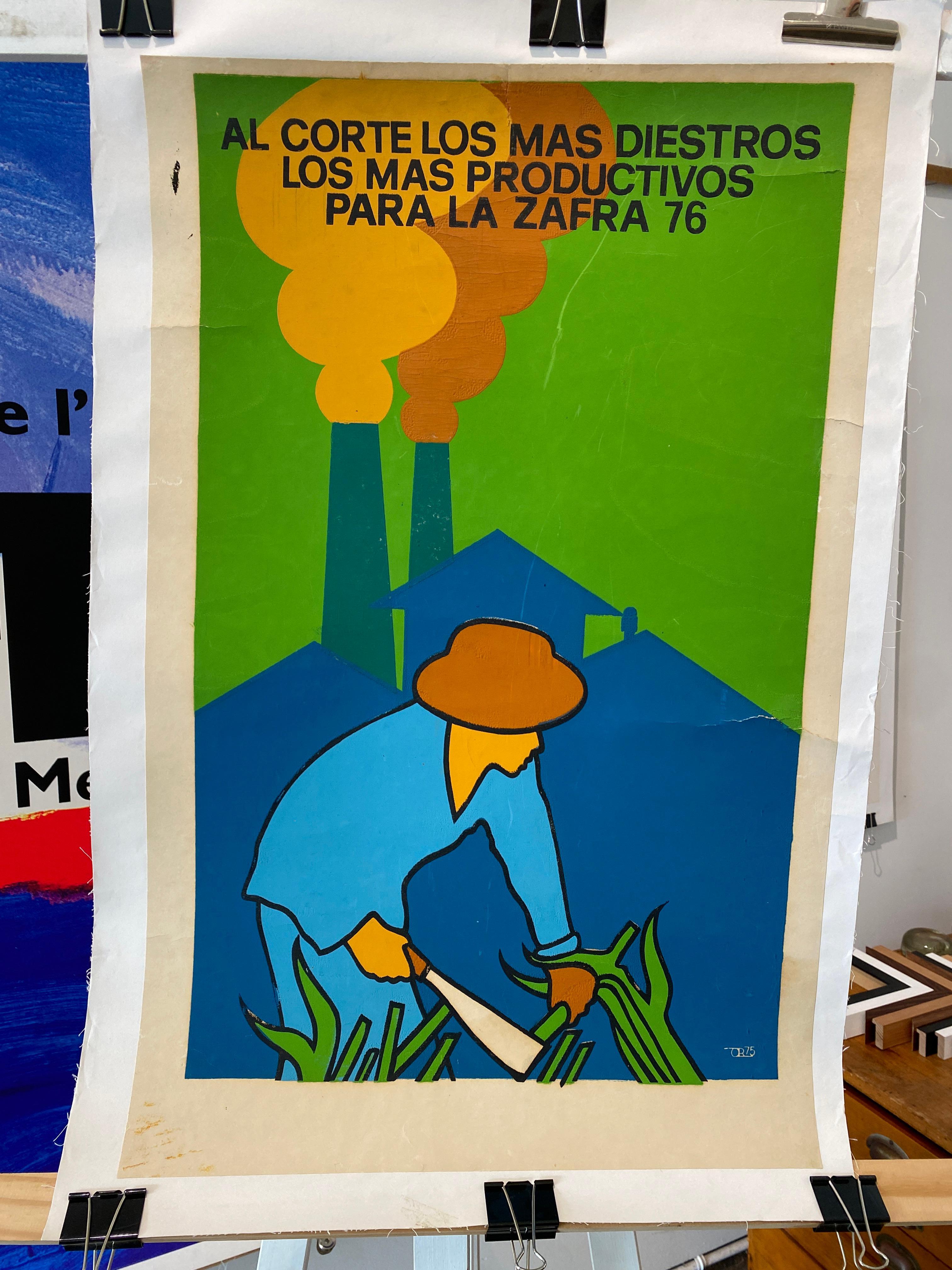 Spanische Ernte und Landwirtschaft, Original-Vintage-Poster, 1975 im Zustand „Gut“ im Angebot in Melbourne, Victoria